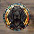 Cocker Spaniel Black Glass Suncatcher Worktop Saver